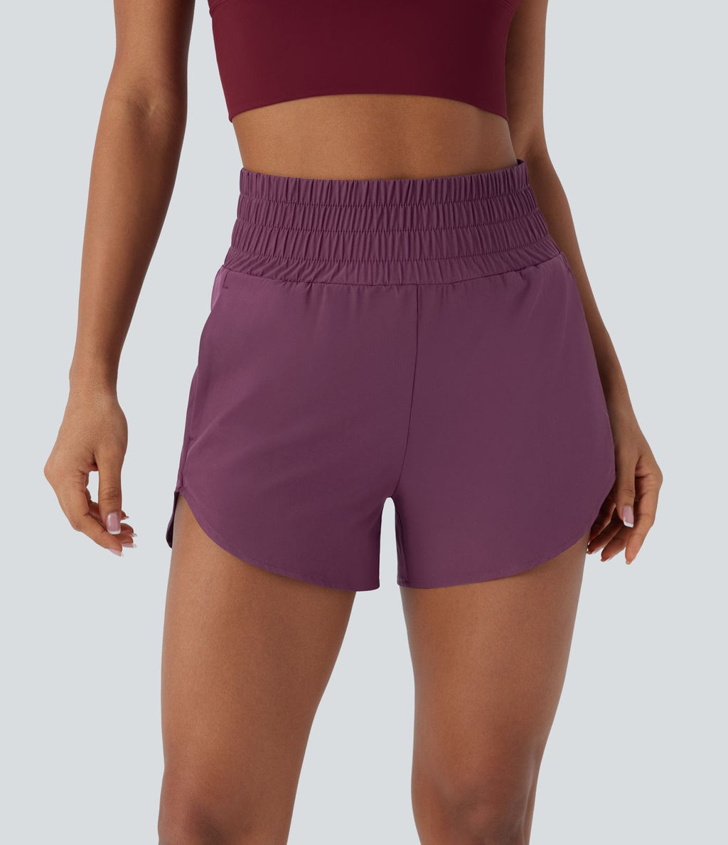 Short de course à pied Breezeful™ 2-en-1 séchage rapide, taille haute à poches multiples, ourlet arrondi 8,8cm