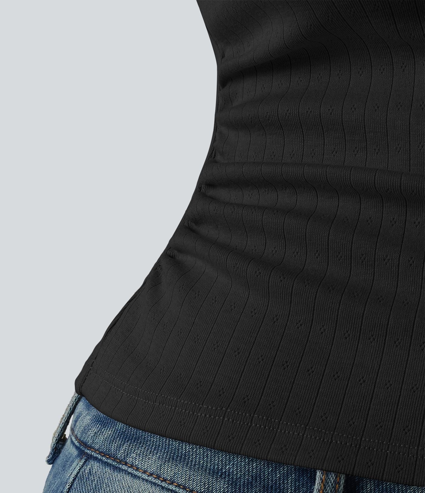 T-shirt col V manches courtes avec fronces