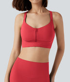 Brassière de sport course SpeedWave™ soutien intermédiaire push-up zip boucle réglable séchage rapide bonnets A-C