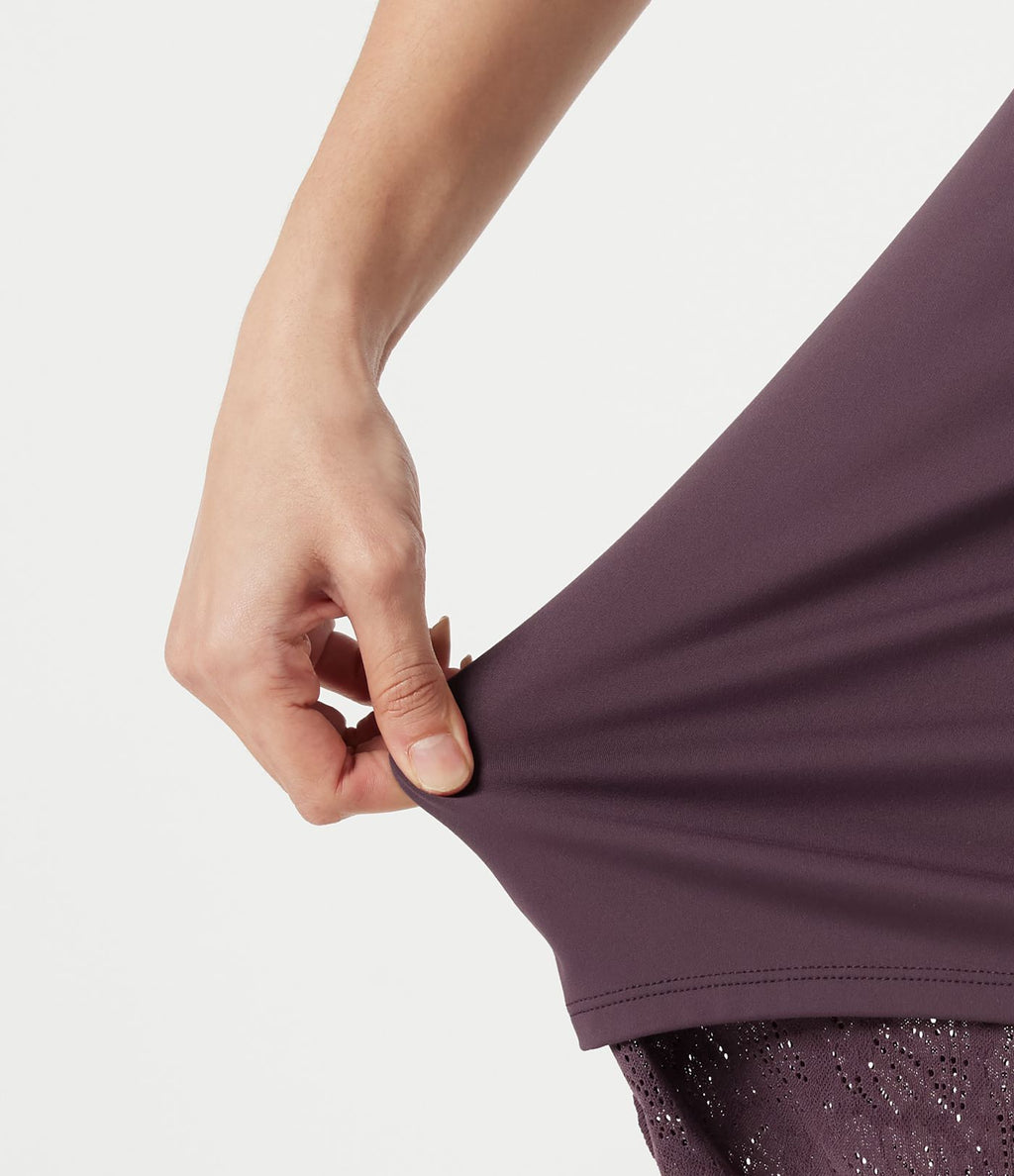 Jupe mini casual SoftlyZero™ taille haute en dentelle contrastée