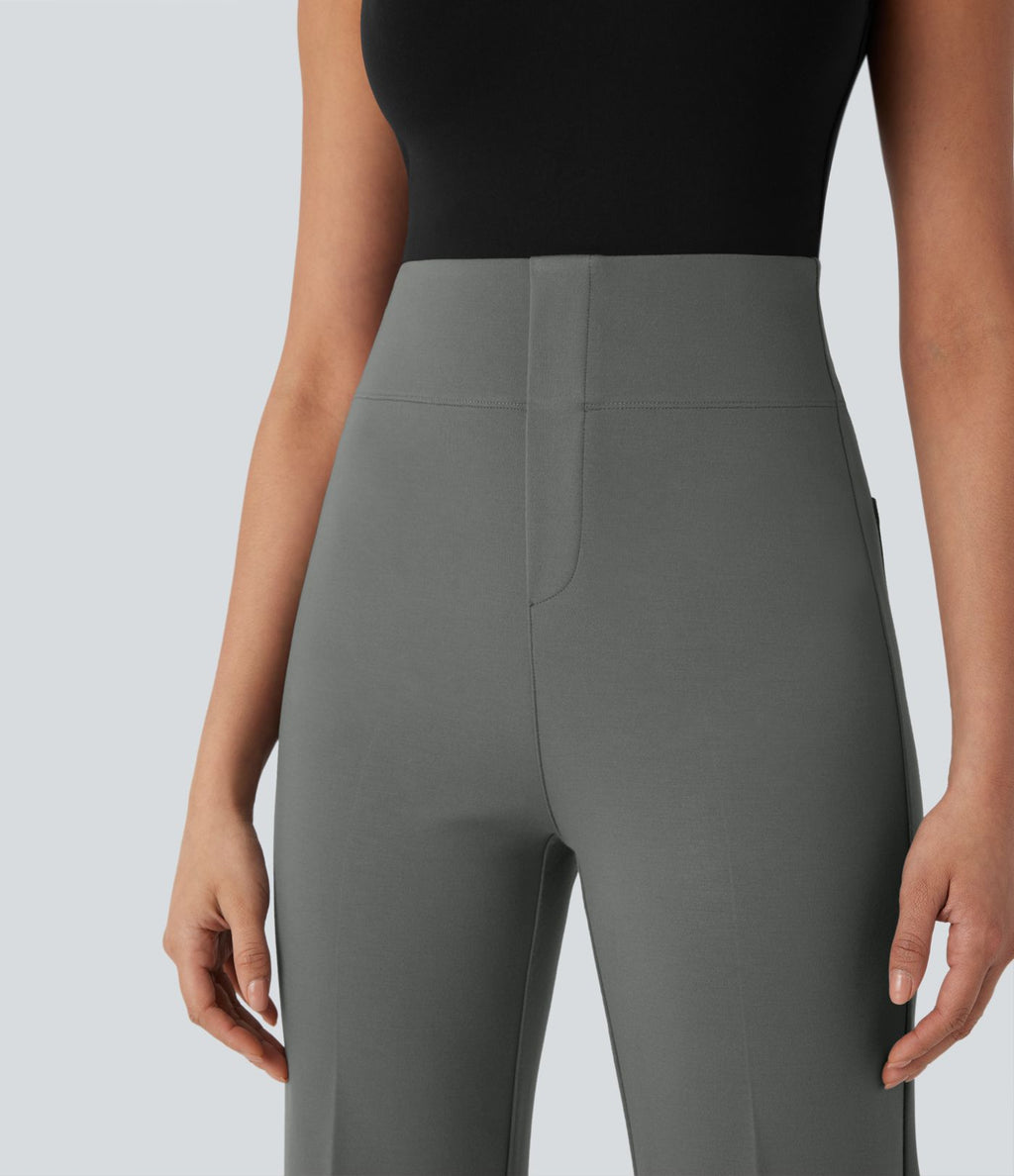 Pantalon de travail court gainant taille haute Halara Flex™ avec poches