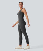 Combinaison de sport Halara UltraSculpt™ col V gainante push-up à poches