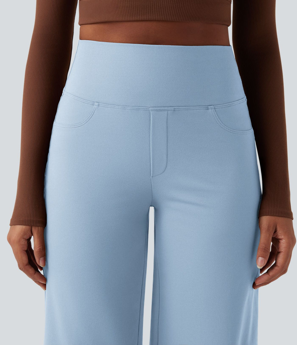 Pantalon yoga large gainant taille haute DayStretch avec poches