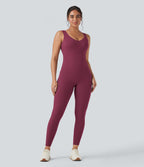 Combinaison de sport Halara UltraSculpt™ col V gainante push-up à poches