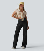 Pantalon évasé SpacerTek™ taille haute croisée avec poches