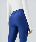 Legging 7/8 brillant taille haute avec poches