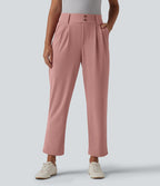 Halara Flex™ Pantalon tailleur fuselé taille haute en tissu gaufré avec poches