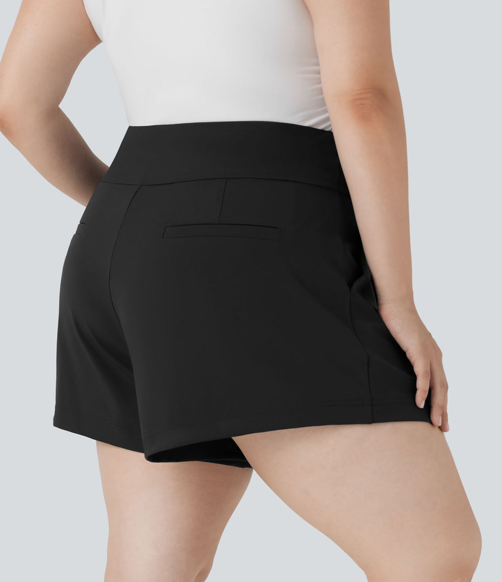 Short de travail grande taille taille haute DayStretch avec poches