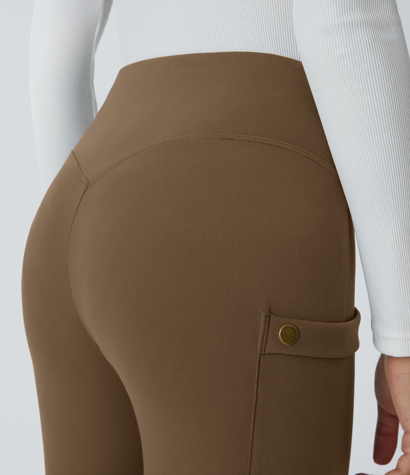 Pantalon taille haute ajusté longueur cheville avec poches décoratives DayStretch
