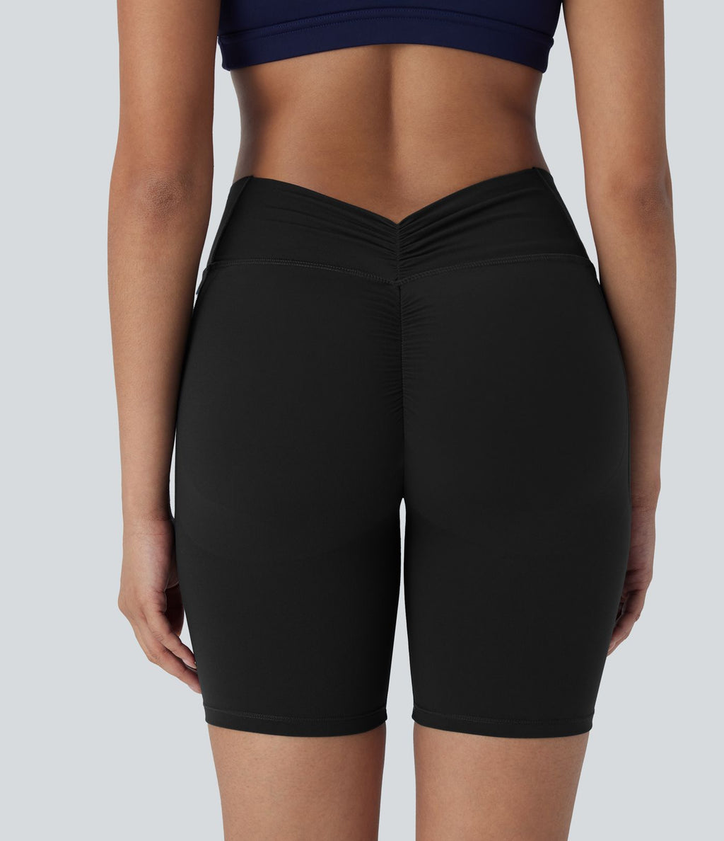 Short cycliste 17,5 cm d'entraînement gainant galbant taille haute avec poches Halara UltraSculpt™