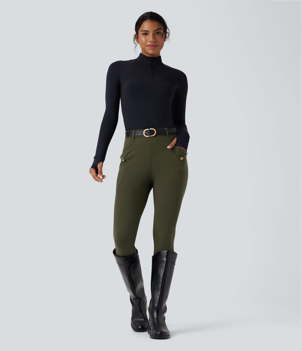 Pantalon ajusté taille haute DayStretch avec poches