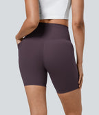 Short cycliste 17,5 cm d'entraînement gainant taille haute avec poches Halara UltraSculpt™