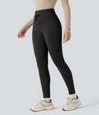 Legging de randonnée polaire 7/8 taille haute avec cordon de serrage et poches