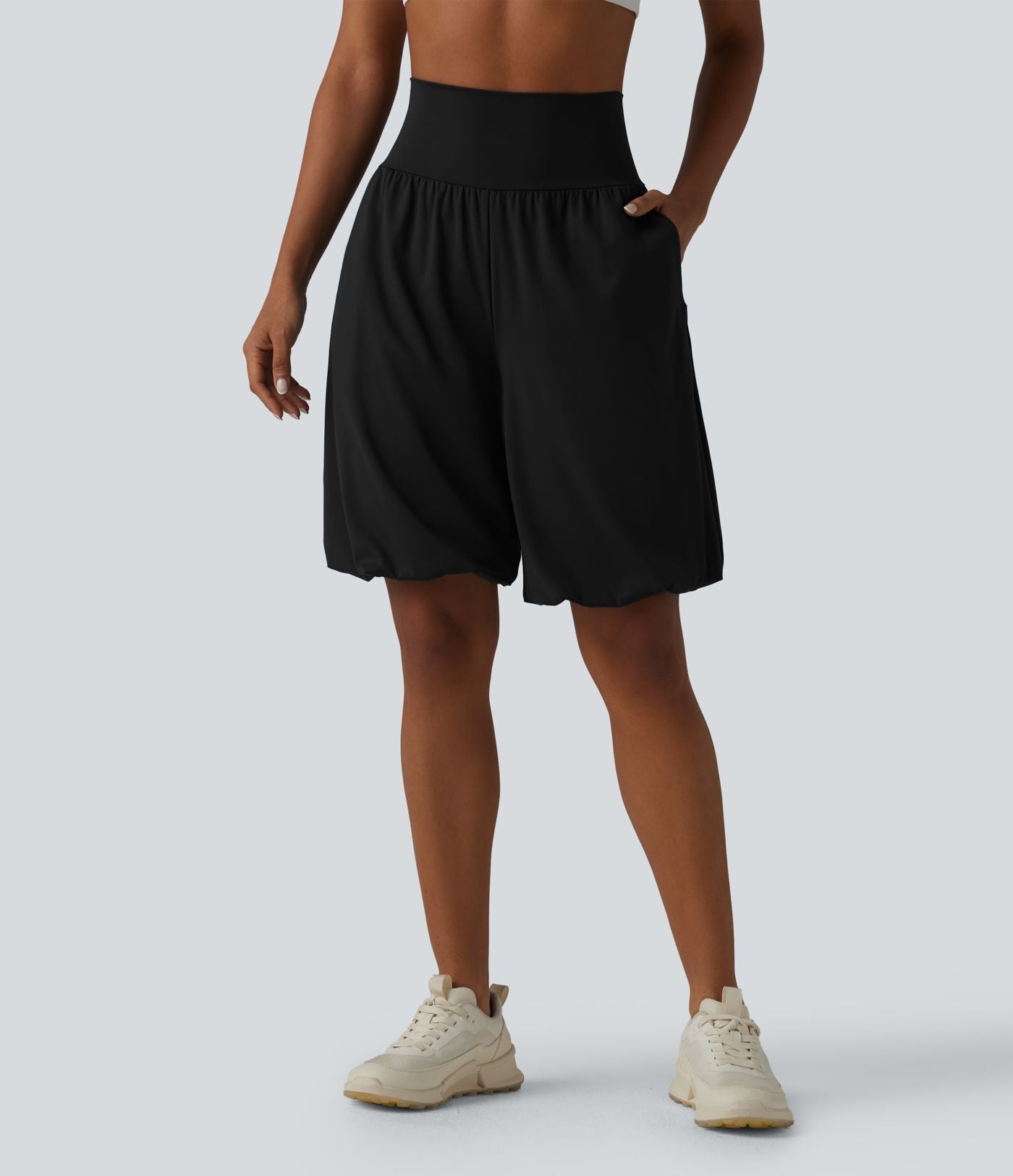 Short ballon de yoga SoftlyZero™ Airy effet frais InstantCool taille très haute avec poches