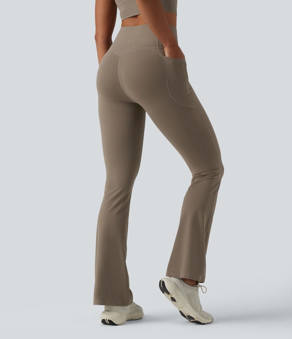 Legging de yoga bootcut Halara UltraSculpt™ taille haute push-up gainant avec poches