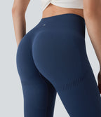 Legging de yoga 7/8 sans couture Seamless gainant et sculptant à taille haute