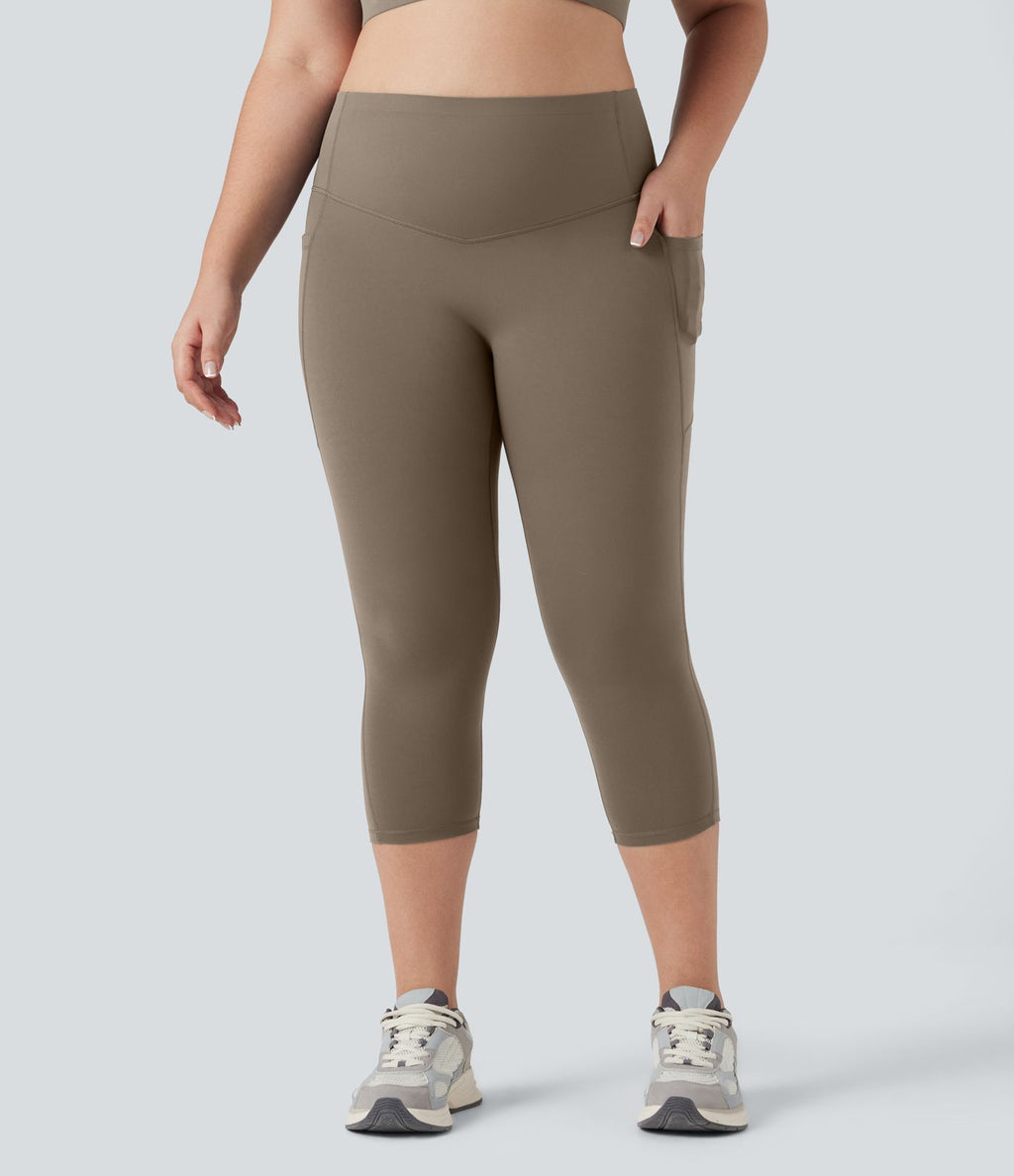 Jupe-short de tennis courte 2-en-1 gainante taille haute avec poches