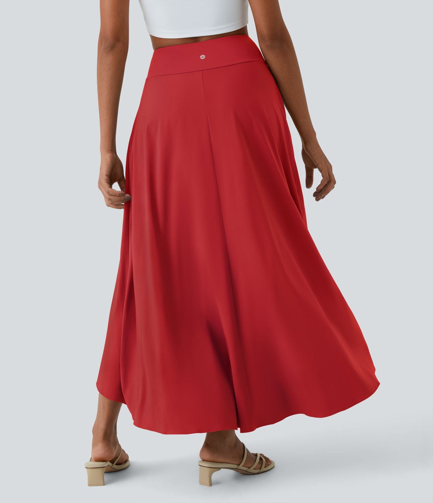 Jupe Longue Casual Breezeful™ Taille Haute à Volants 2en1 Fluide Sèchement Rapide Quotidien Maxi