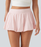 Jupe micro mini bouffante 2-en-1 de danse taille basse avec poche