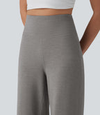 Pantalon droit taille haute ventre plat avec poche