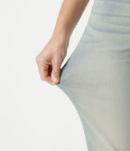 Jean droit Halara Flex™ à taille haute, poches multiples, effet délavé et tissu extensible