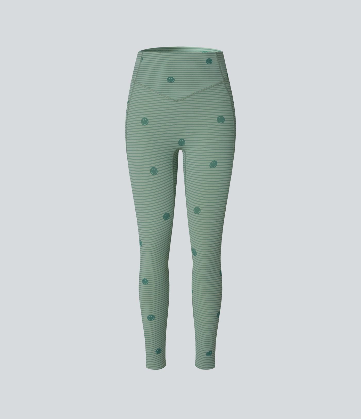 Legging de training Halara X Smiley® Halara UltraSculpt™ imprimé rayures taille haute push-up froncé ventre plat avec poches
