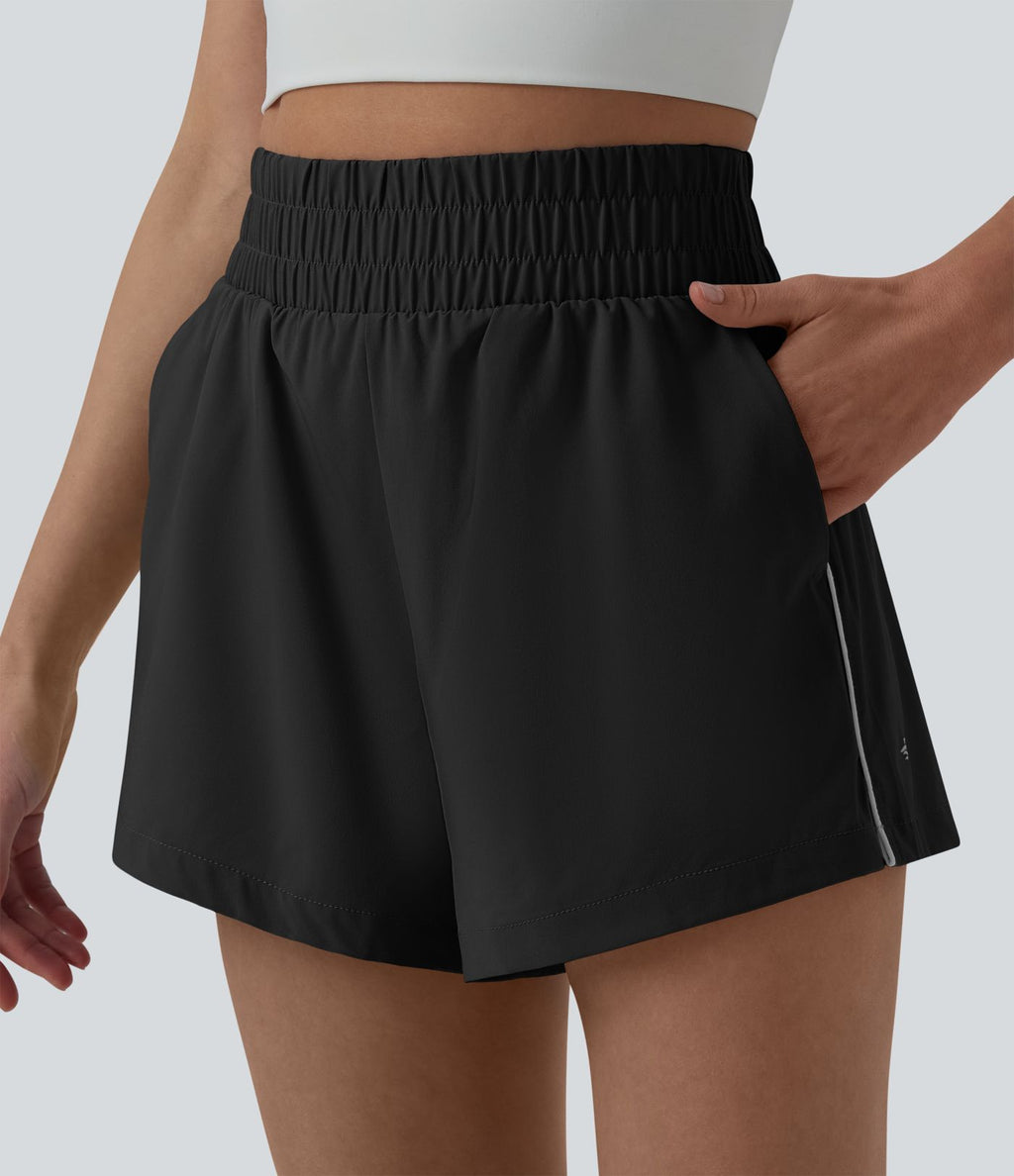Short sport 2-en-1 taille haute réfléchissant à séchage rapide Breezeful™ avec poches