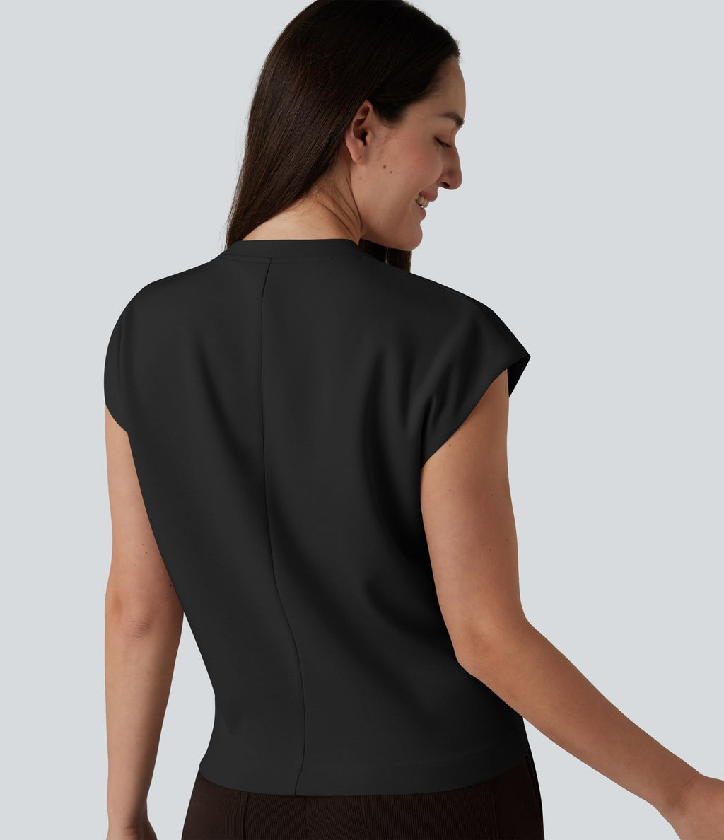 T-shirt casual col rond manches courtes