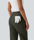 Pantalon golf fuselé taille haute cordon poches séchage rapide - Poche tee de golf
