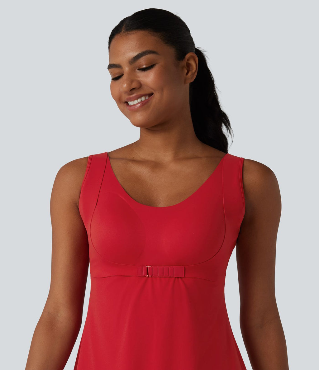 Robe de tennis courte 2-en-1 Halara UltraSculpt™ effet push-up bonnets E-G avec poches – Édition Easy Peasy