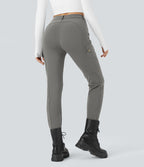 Pantalon cargo ajusté uni taille haute DayStretch avec poches zippées
