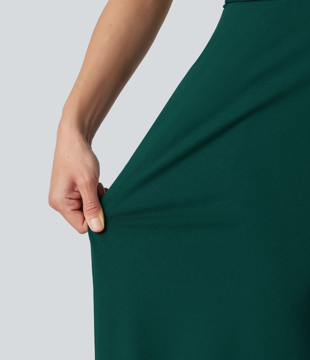Combinaison ample décontractée à manches courtes et col V, avec poches et liens sur les côtés - Édition Easy Peasy