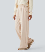 Jogging taille mi-haute coupe droite avec poches