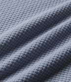 T-shirt casual en tissu gaufré à encolure cœur et manches courtes