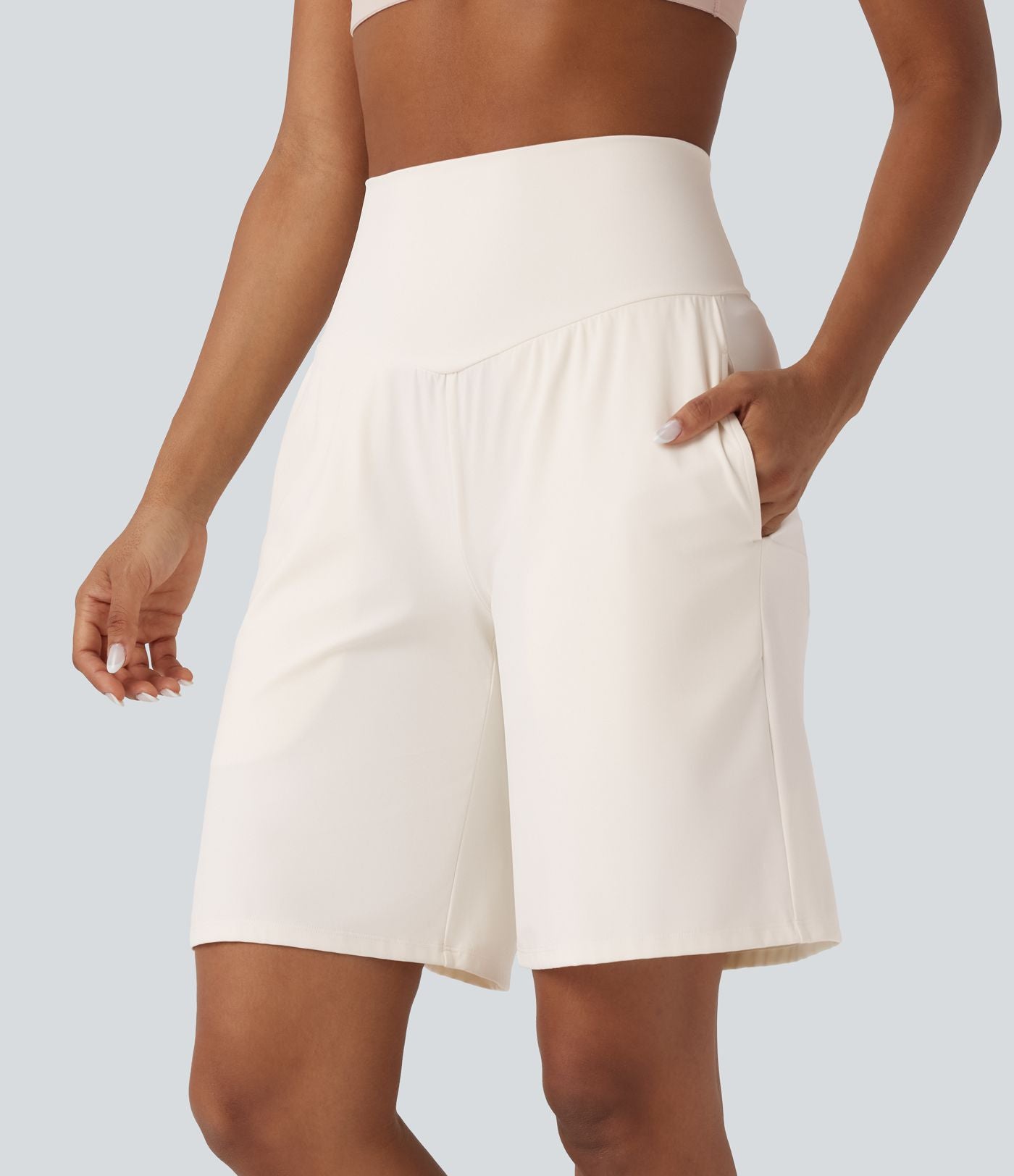 Bermuda SoftlyZero™ Airy de yoga taille haute avec poches multiples et effet frais InstantCool