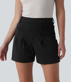 Short de golf taille haute à séchage rapide avec poches – UPF 40+