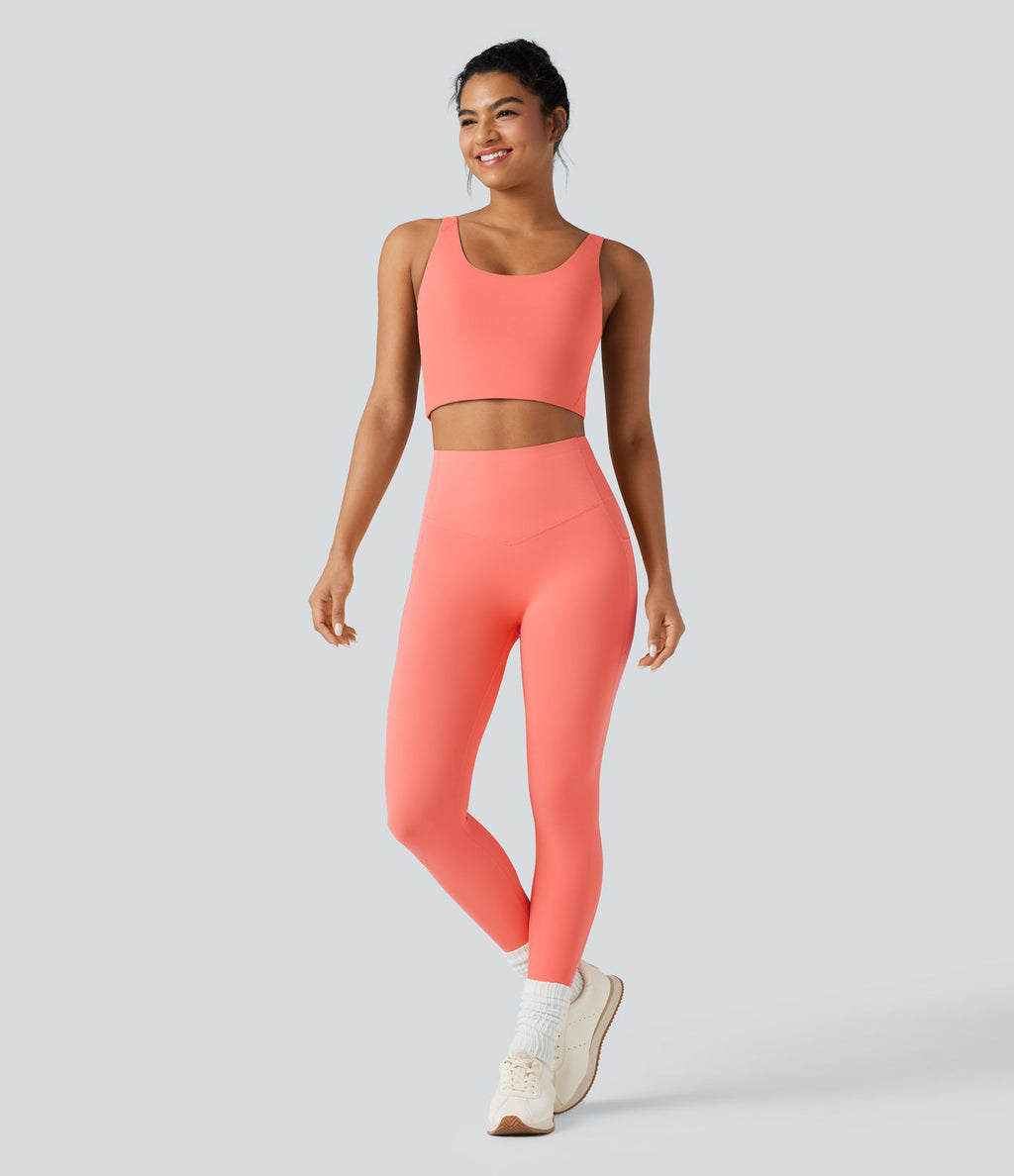 Legging d'entraînement gainant galbant taille haute avec poches Halara UltraSculpt™