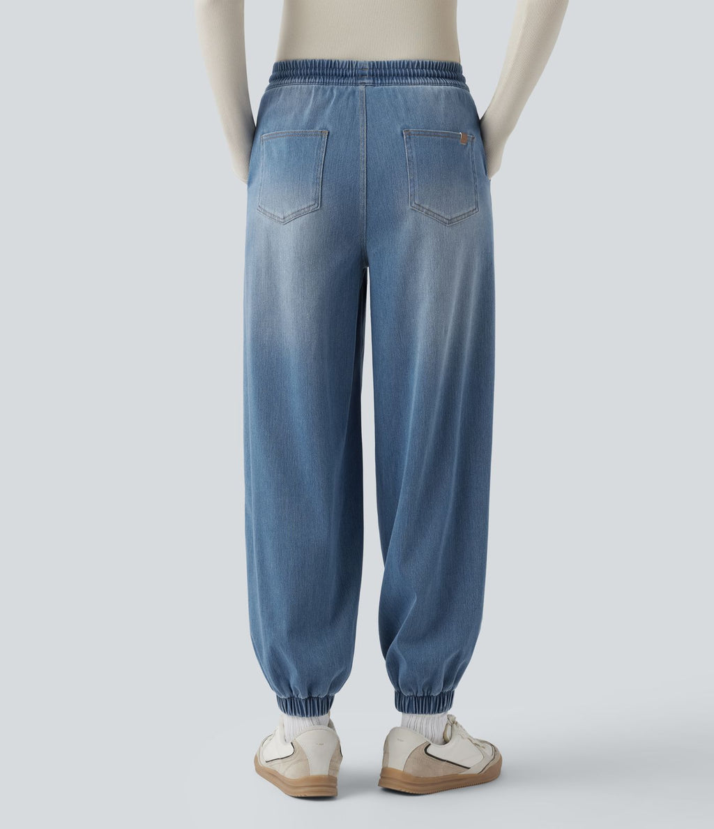 Jean décontracté Halara Flex™ taille mi-haute avec cordon de serrage et pochesns