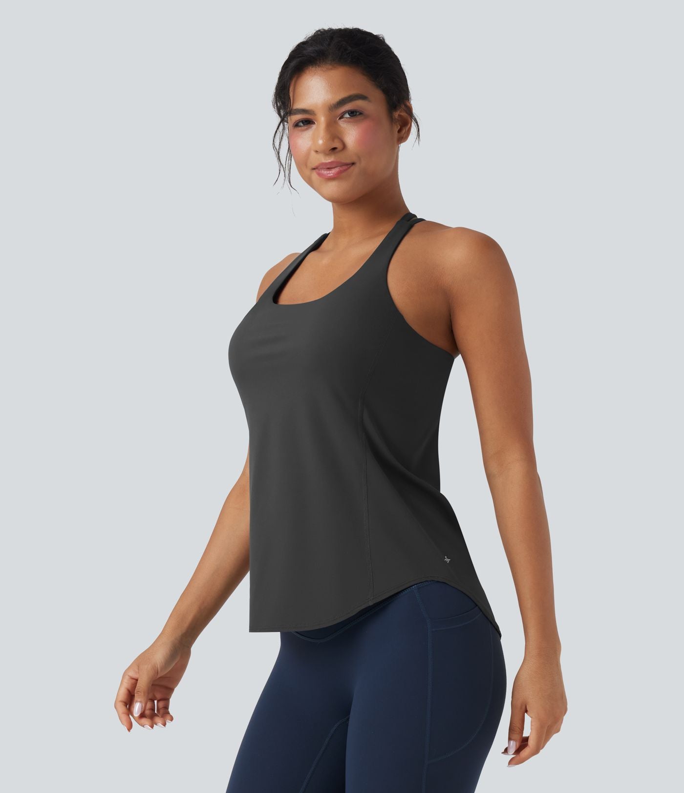 Débardeur running Halara UltraSculpt™ col rond dos croisé bonnets E-G