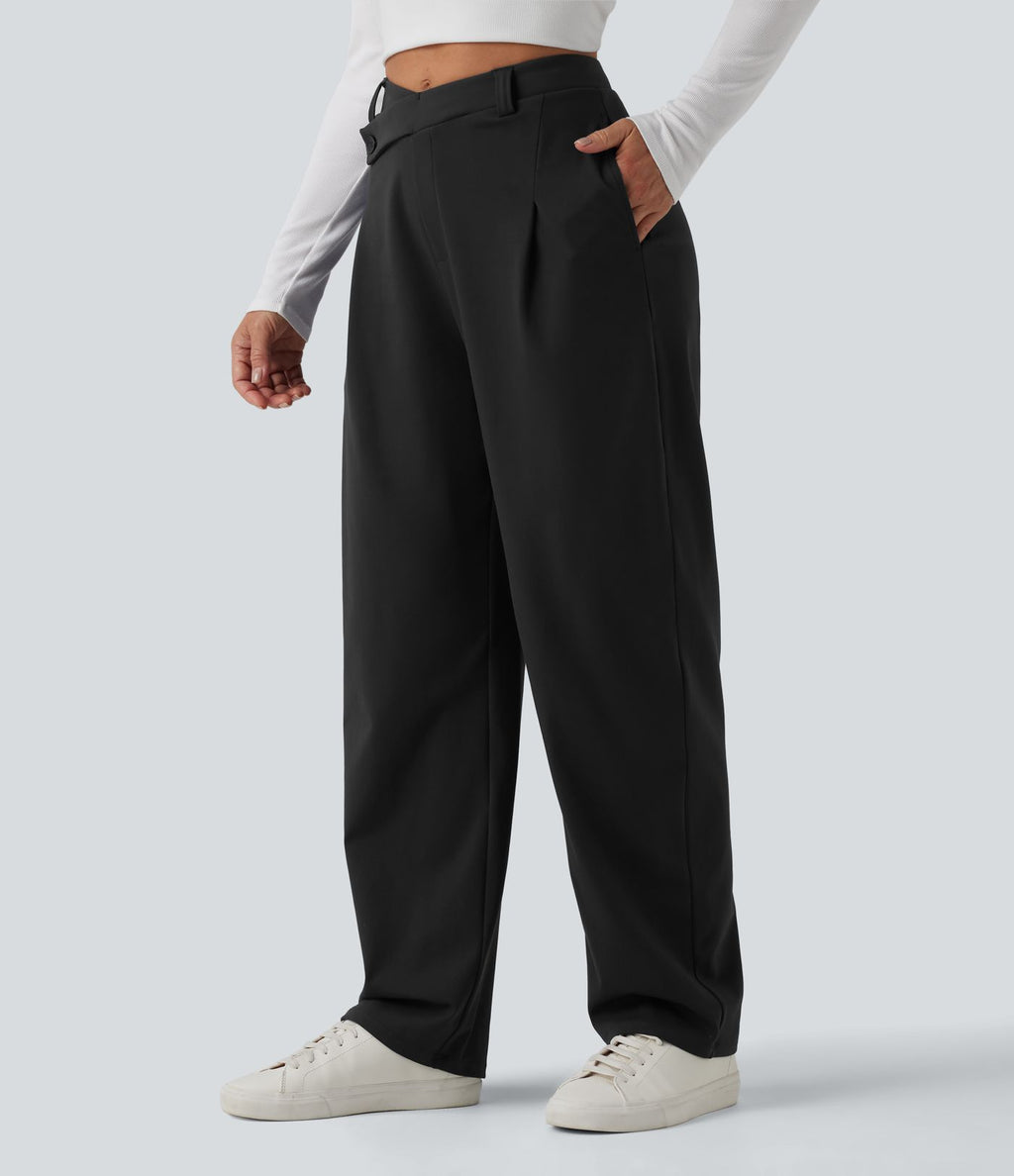 Pantalon tailleur fuselé Halara Flex™ DayStretch taille haute asymétrique avec poches