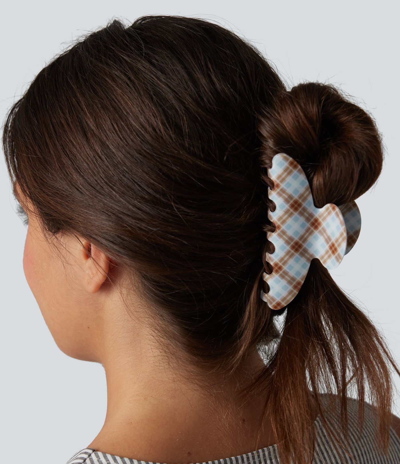 Pince à cheveux à carreaux