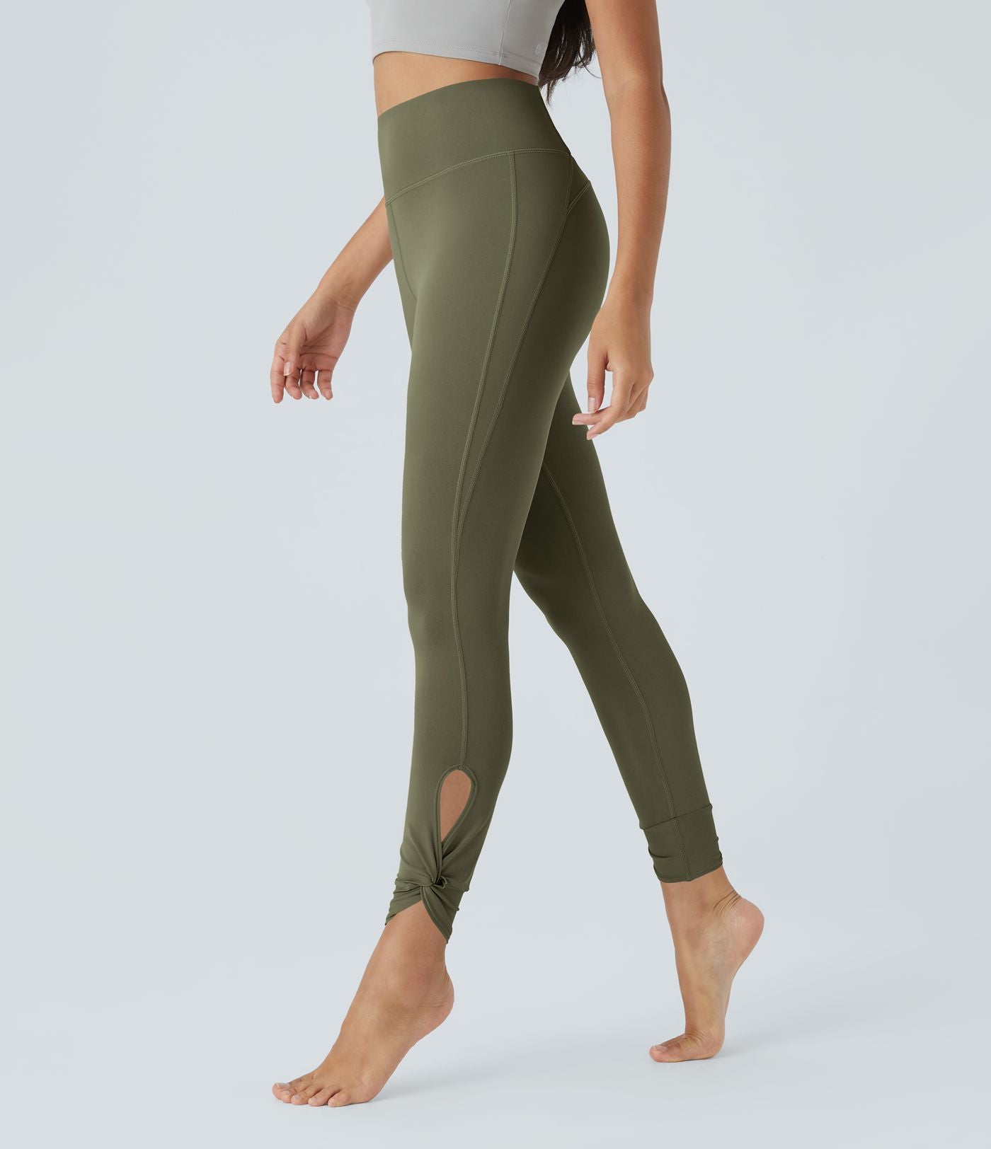 Softlyzero™ Leggings de Yoga Taille Haute avec Poche Arrière Découpée et Torsadée