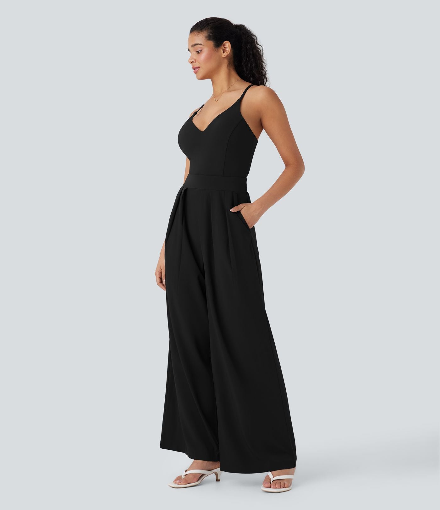 Combinaison à bretelles Breezeful™ dos nu, jambes larges, séchage rapide avec poches latérales - Édition Easy Peasy