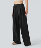 Pantalon décontracté SpacerTek™ baggy taille mi-haute, dos croisé avec cordon de serrage et poches