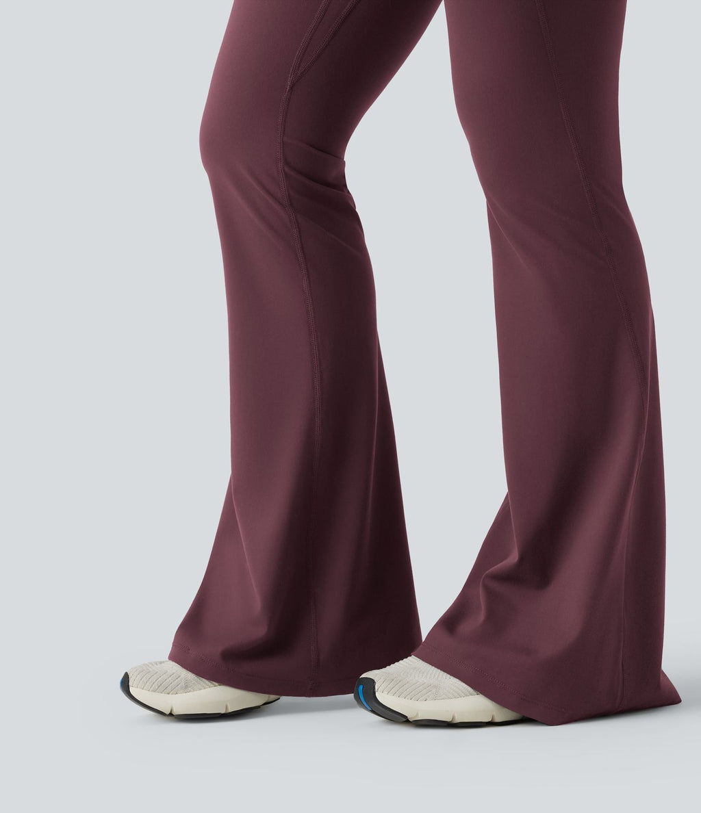 Halara UltraSculpt™ Legging yoga évasé gainant push-up taille haute à fronces avec poches