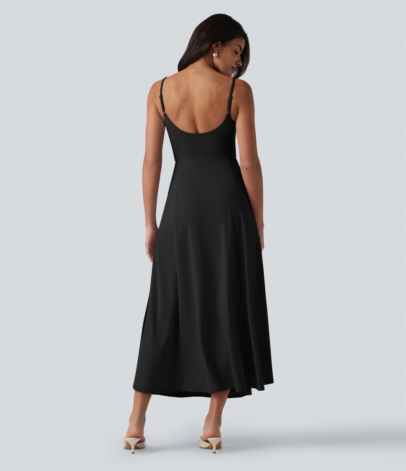 Robe midi à bretelles col V