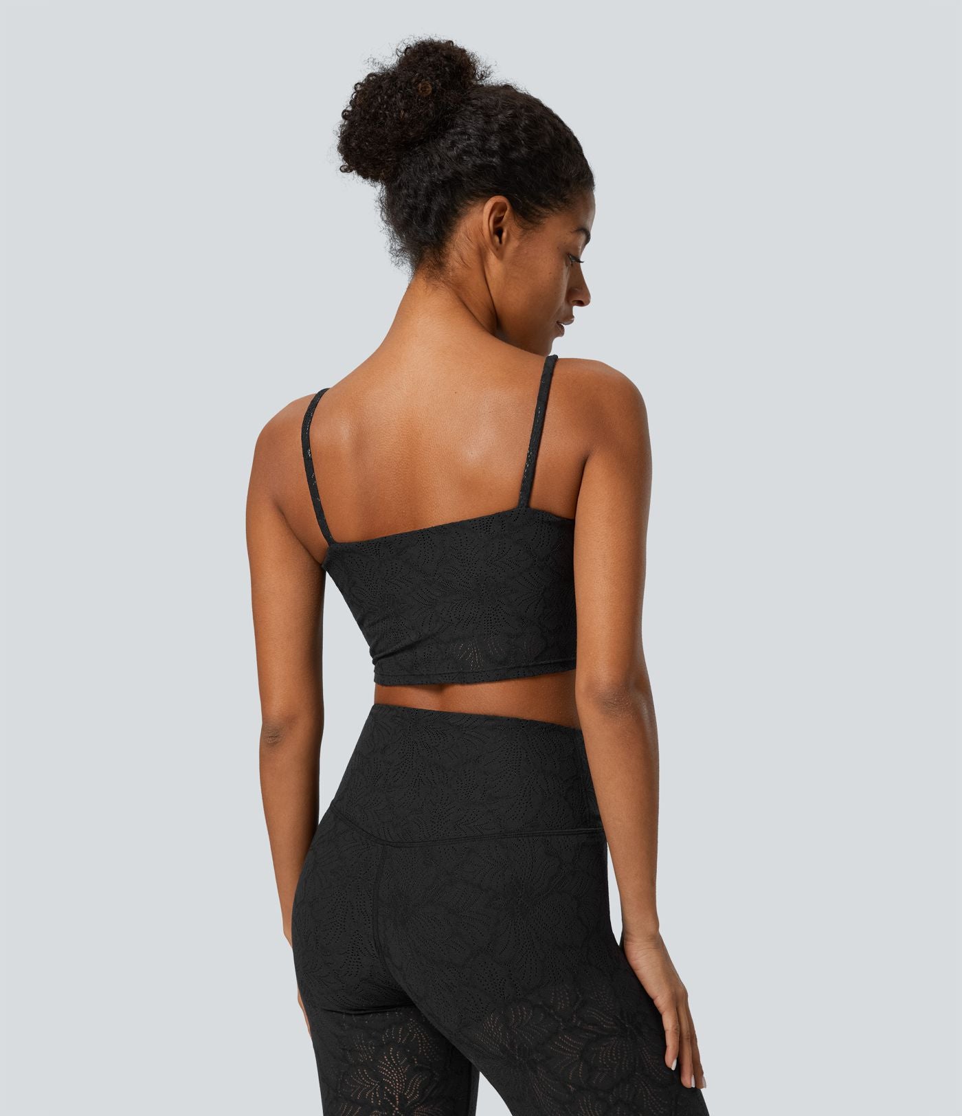 Soutien-Gorge Sport Yoga Cropped à Dentelle Soutien Léger