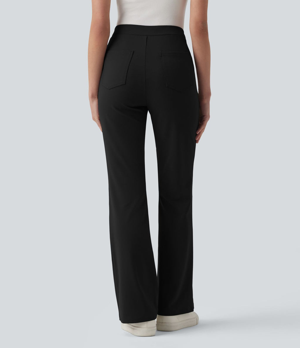 Pantalon tailleur Halara Flex™ évasé asymétrique taille haute avec poches