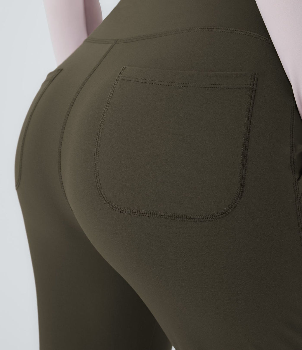 Legging évasé uni taille haute DayStretch avec poches