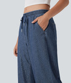 Jogging taille basse Halara Flex™ jambes larges, effet sparkle, avec poches
